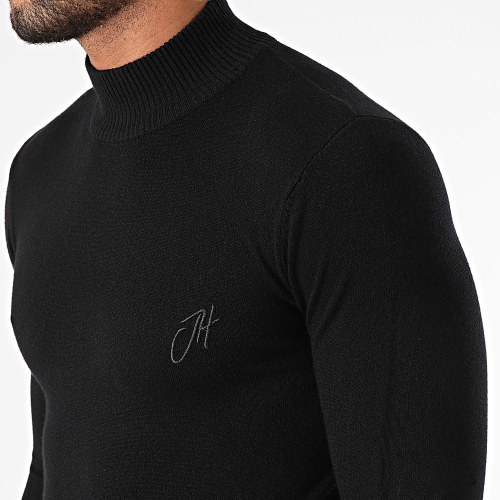 Pull Col Montant Noir