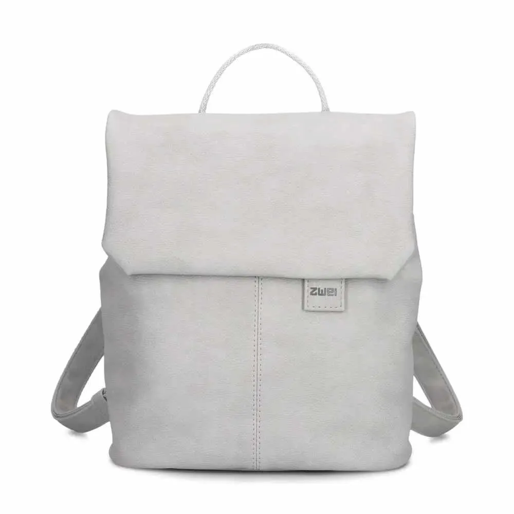 ZWEI Rucksack Hellgrau Lederimitat