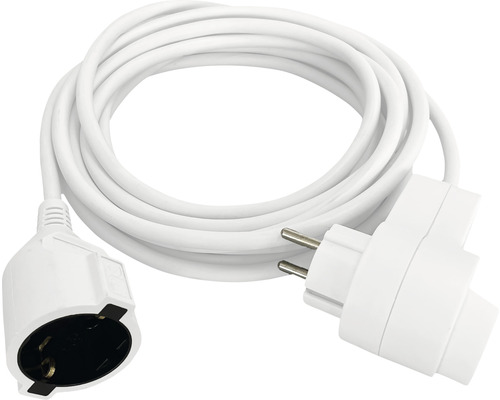 Power Split Verlengkabel 5 m H05VV-F3G 1,5 mm² Wit Binnen