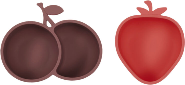 OYOY MINI Yummy Jordbær og Kirsebør Skål Cherry red / nutmeg