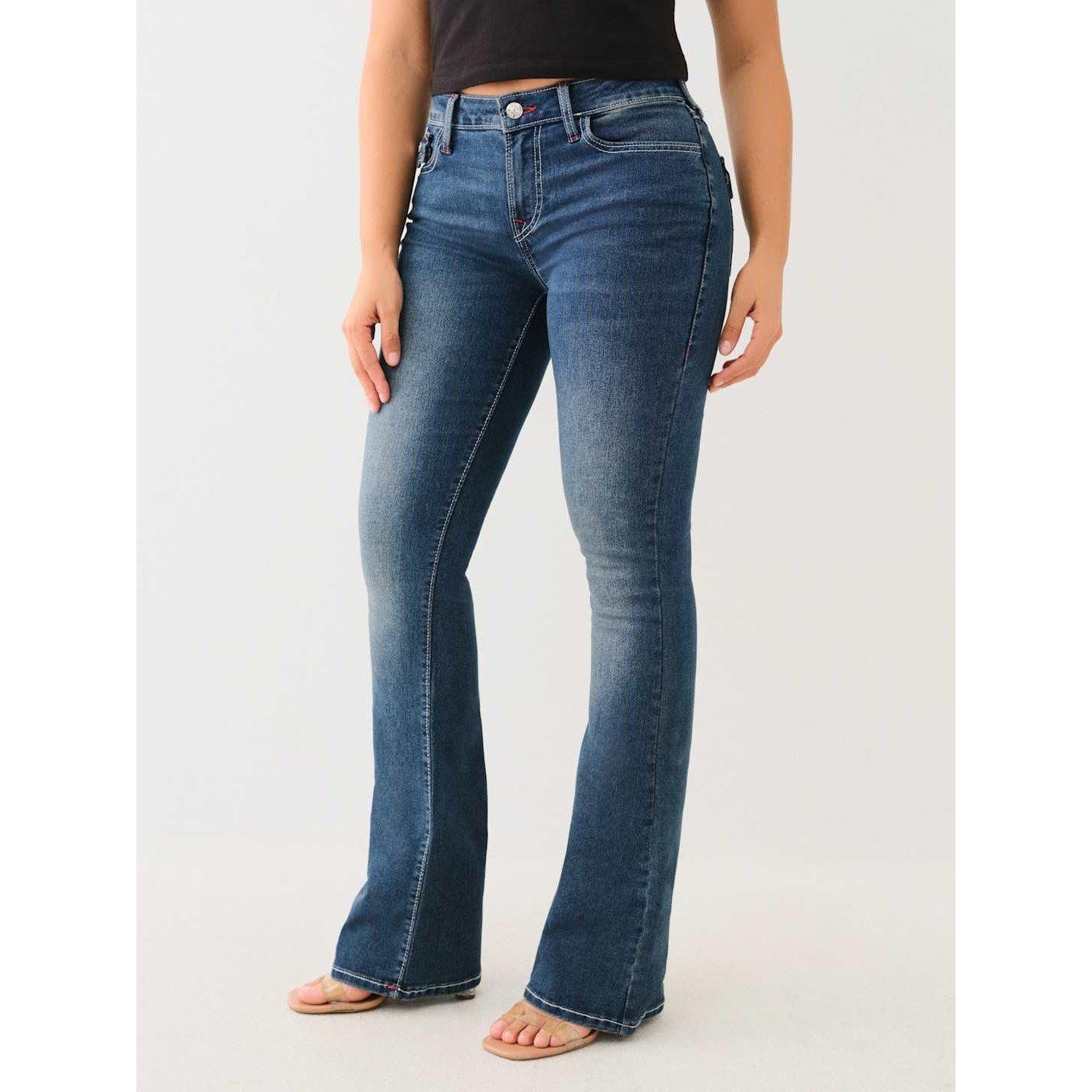 True Religion TR Becca Mid Rise Bootcut Jeans Womens