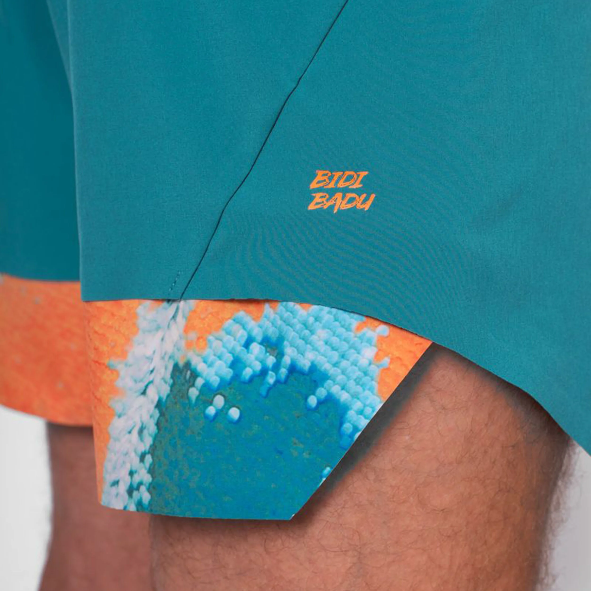 BIDI BADU Melbourne 2025 7inch Shorts Hommes - Bleu Petrol, Orange