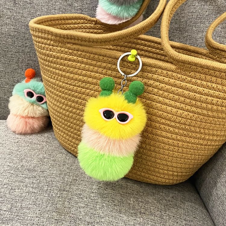 Porcini - Rups Chenille Tashanger Sleutelhanger (Verschillende Ontwerpen)