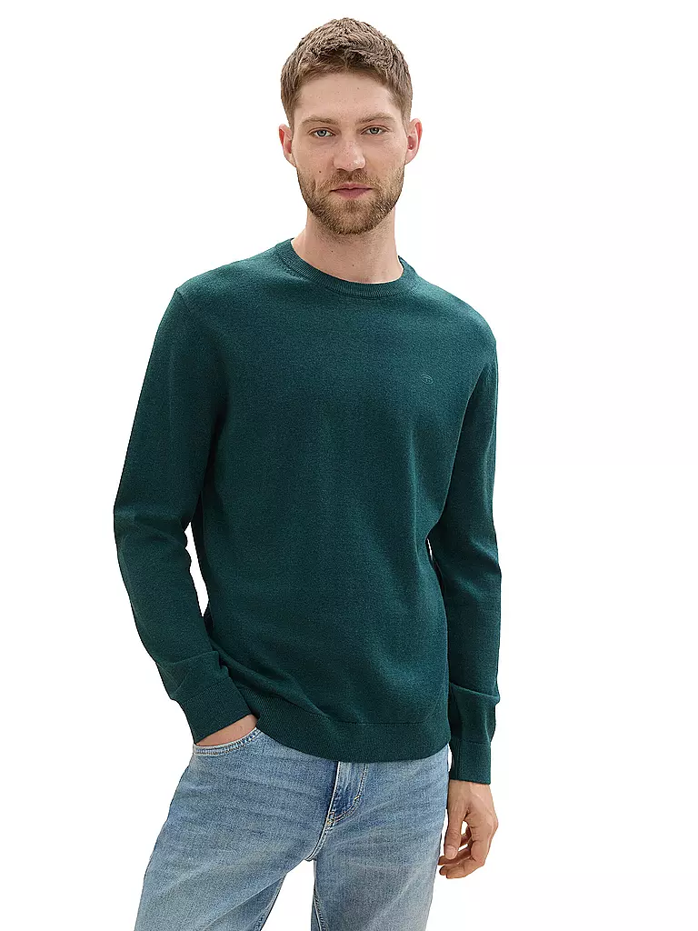 TOM TAILOR Pullover dunkelgrün
