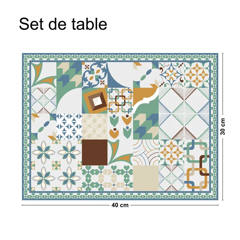 Lot de 4 sets de table L 40xl 30cm - JUST CIMENT SWEET 99deco