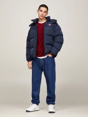 Jaqueta puffer casual Alaska com logo