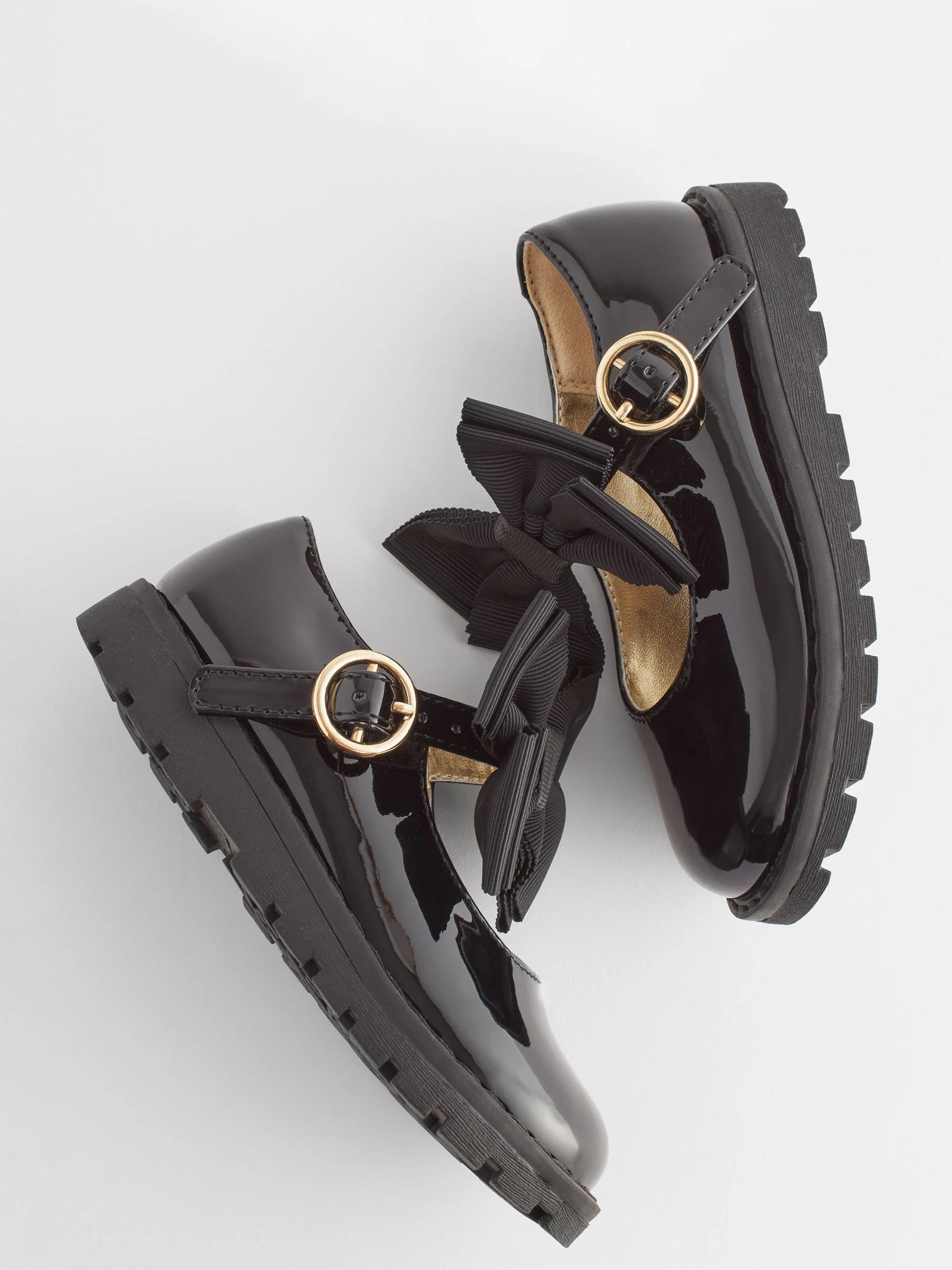 Zwart - Chunky Bow Mary Jane Shoes