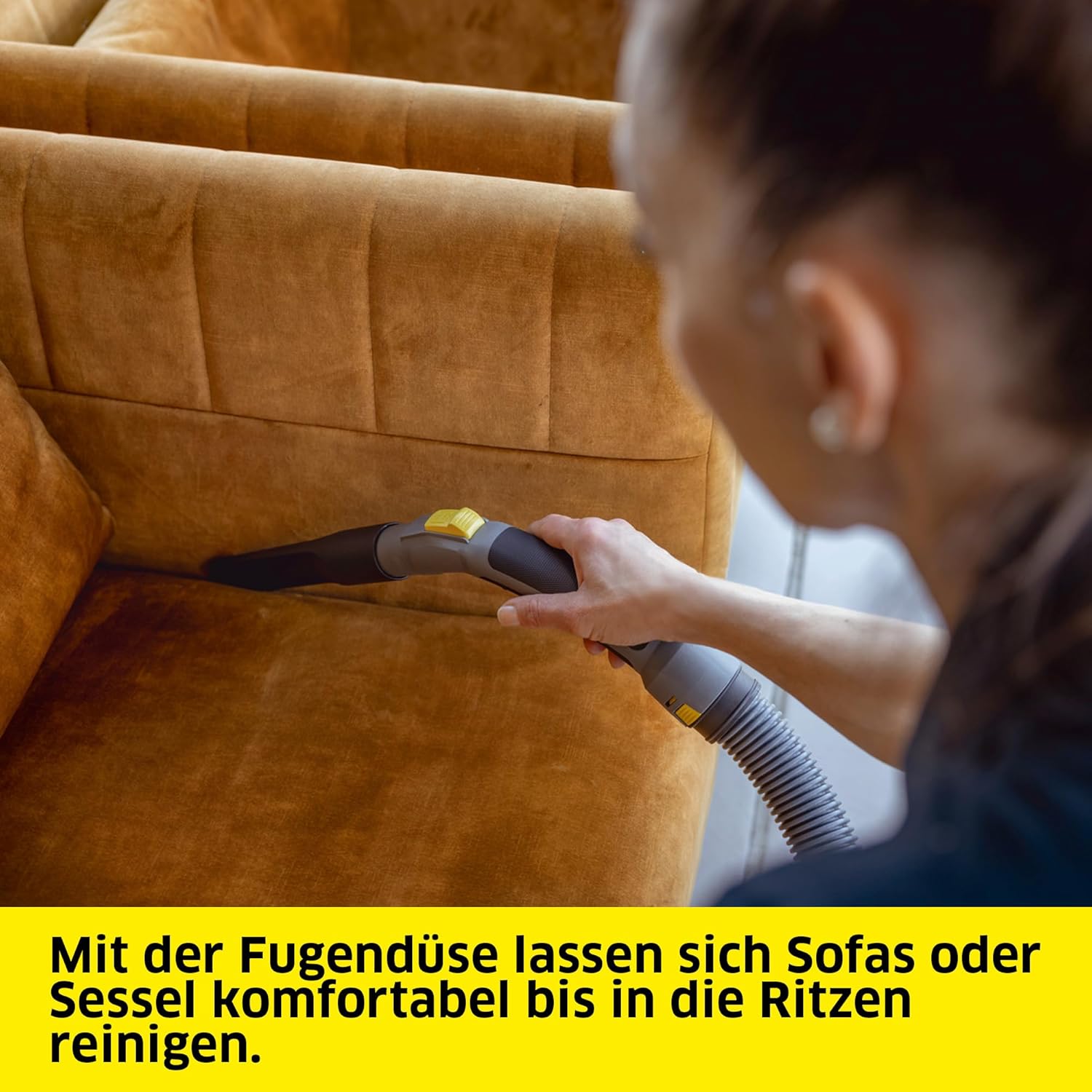 Kärcher Trockensauger T 10/1 ADV, für Textil- und Hartböden, Behälter (teilweise aus Rezyklat): 10 l, Leistung: 585 W, Schalldruckpegel: 52 db(A), Gewicht: 6,6 kg, Kabel: 12 m, Permanent-Filterkorb