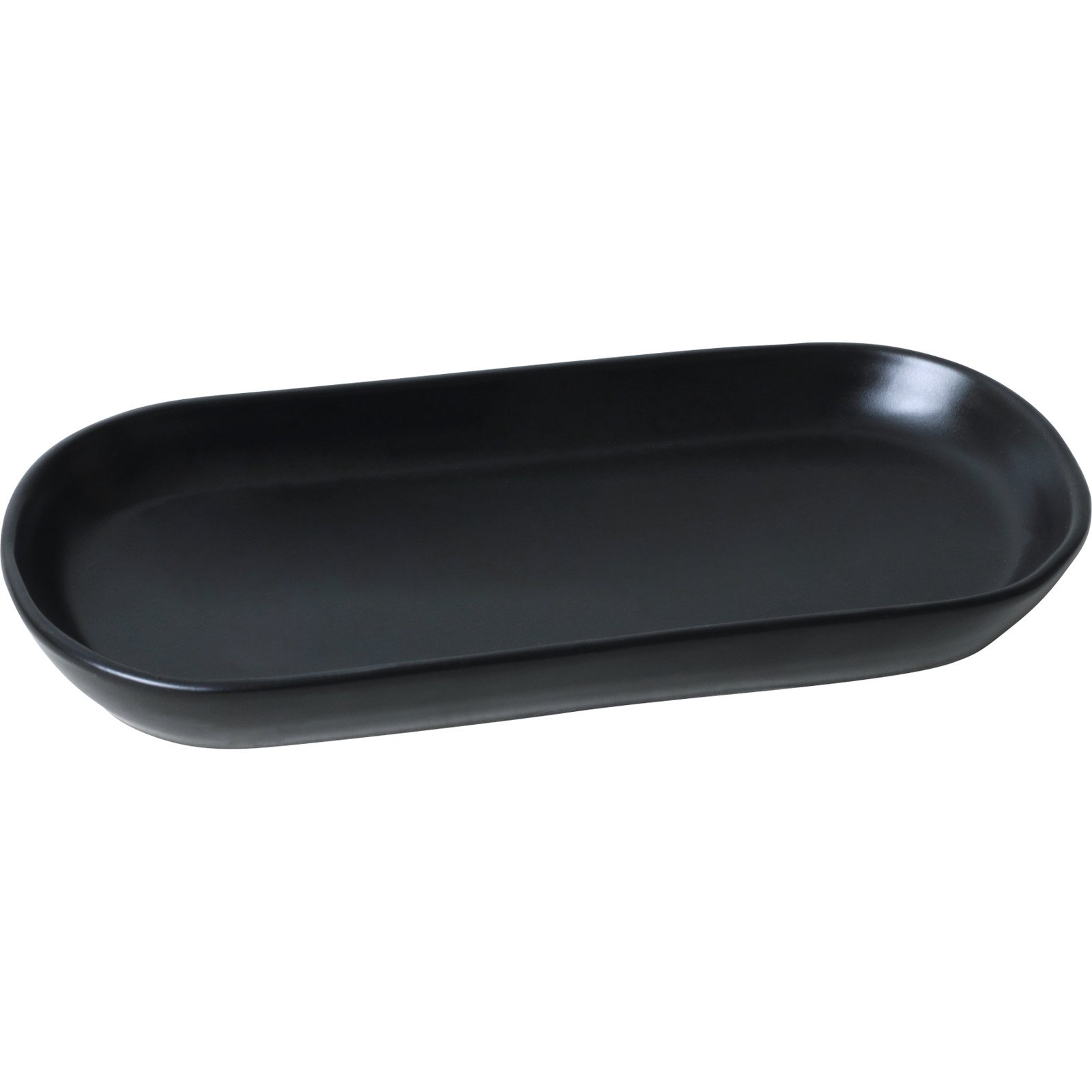 Mezze Schale Oval 26 cm schwarz matt