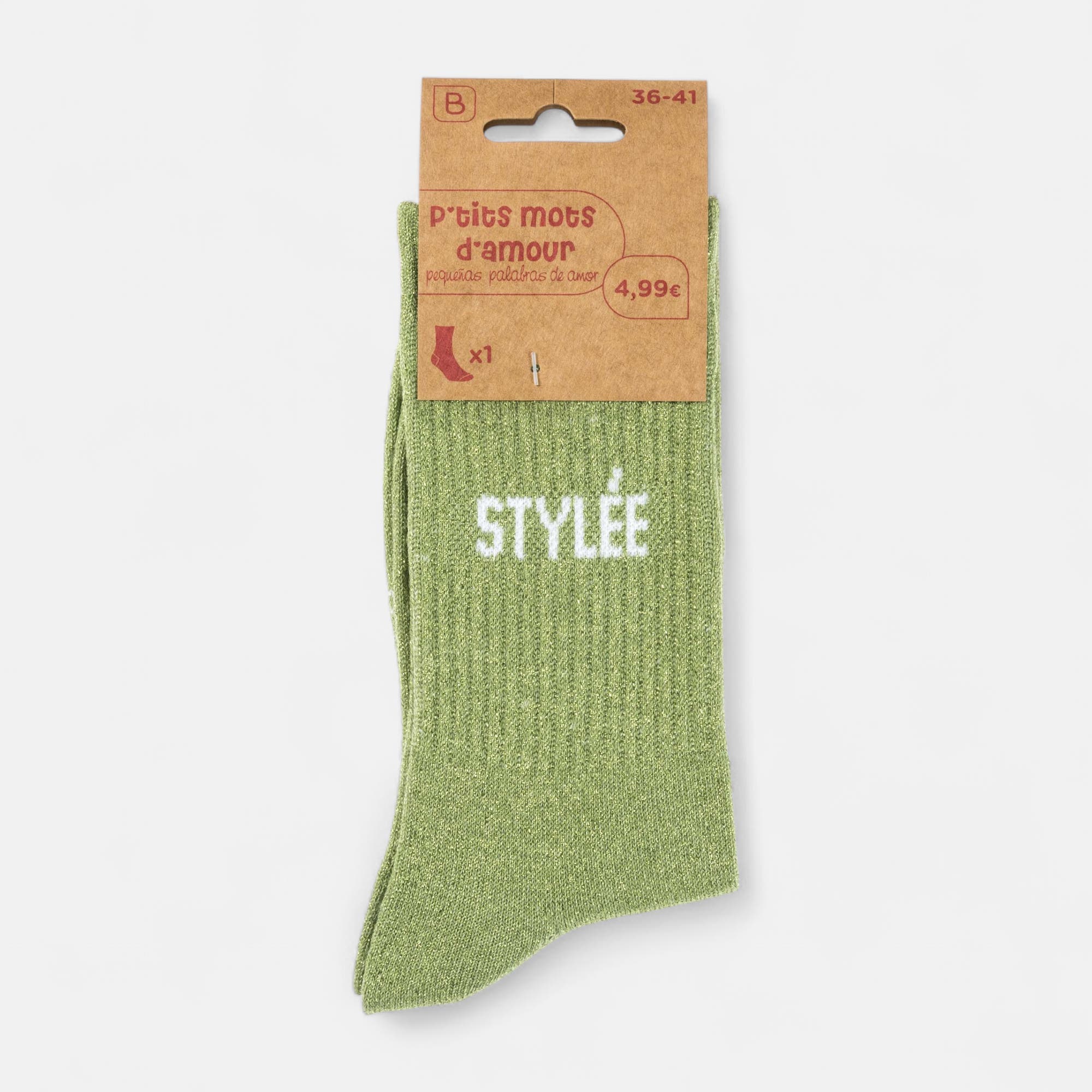 Chaussettes Femme kaki