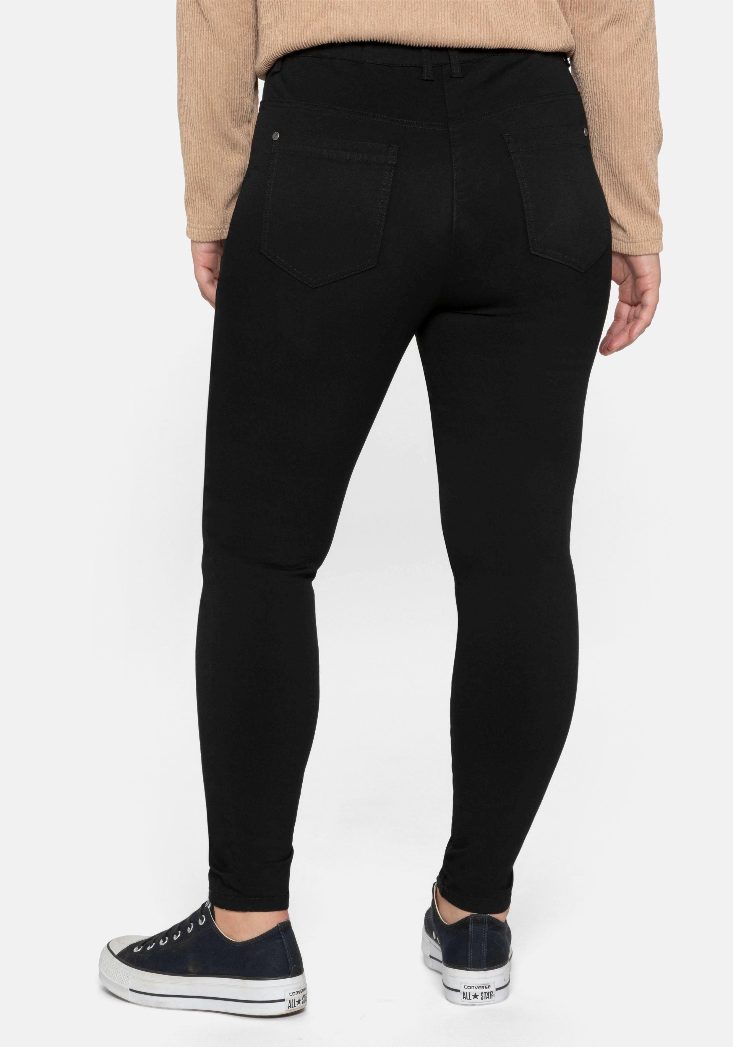 Treggings mit Schlupfbund und Gürtelschlaufen