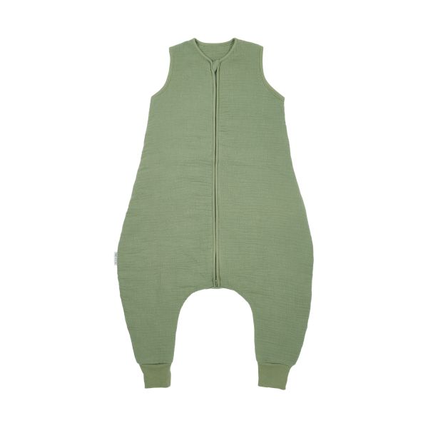 Meyco Baby Uni baby winter slaapoverall jumper - pre-washed hydrofiel - olive green - 104cm