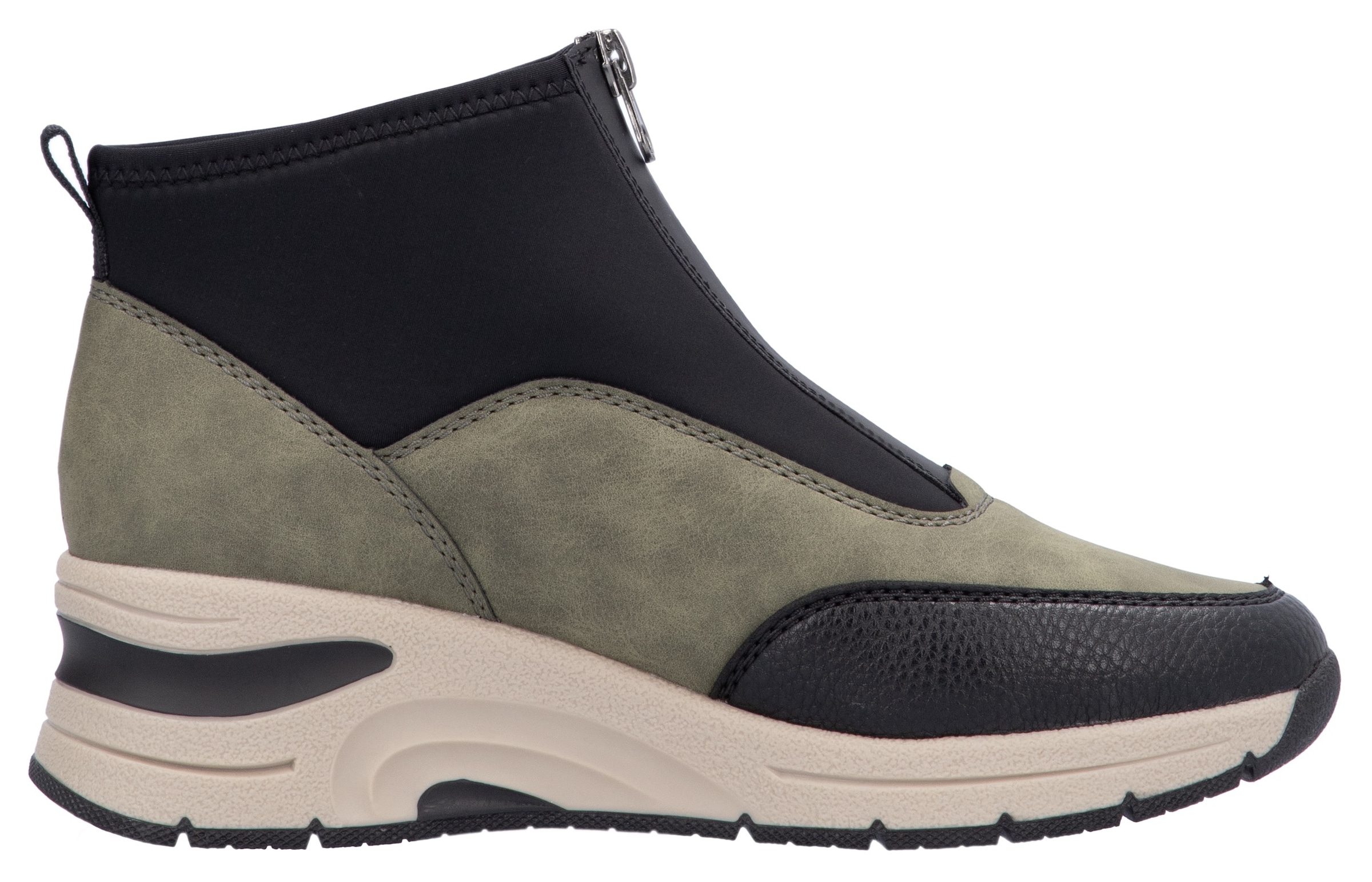 Rieker Sneaker  , Freizeitschuh, High Top Sneaker, Stiefelette mit modischer Laufsohle