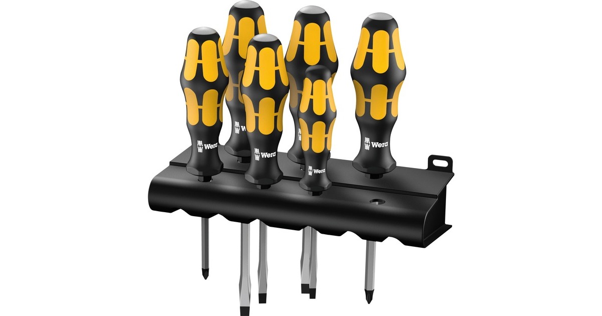Wera932/6 Schroevendraaierset Kraftform   (Zwart/geel, 6-delig)