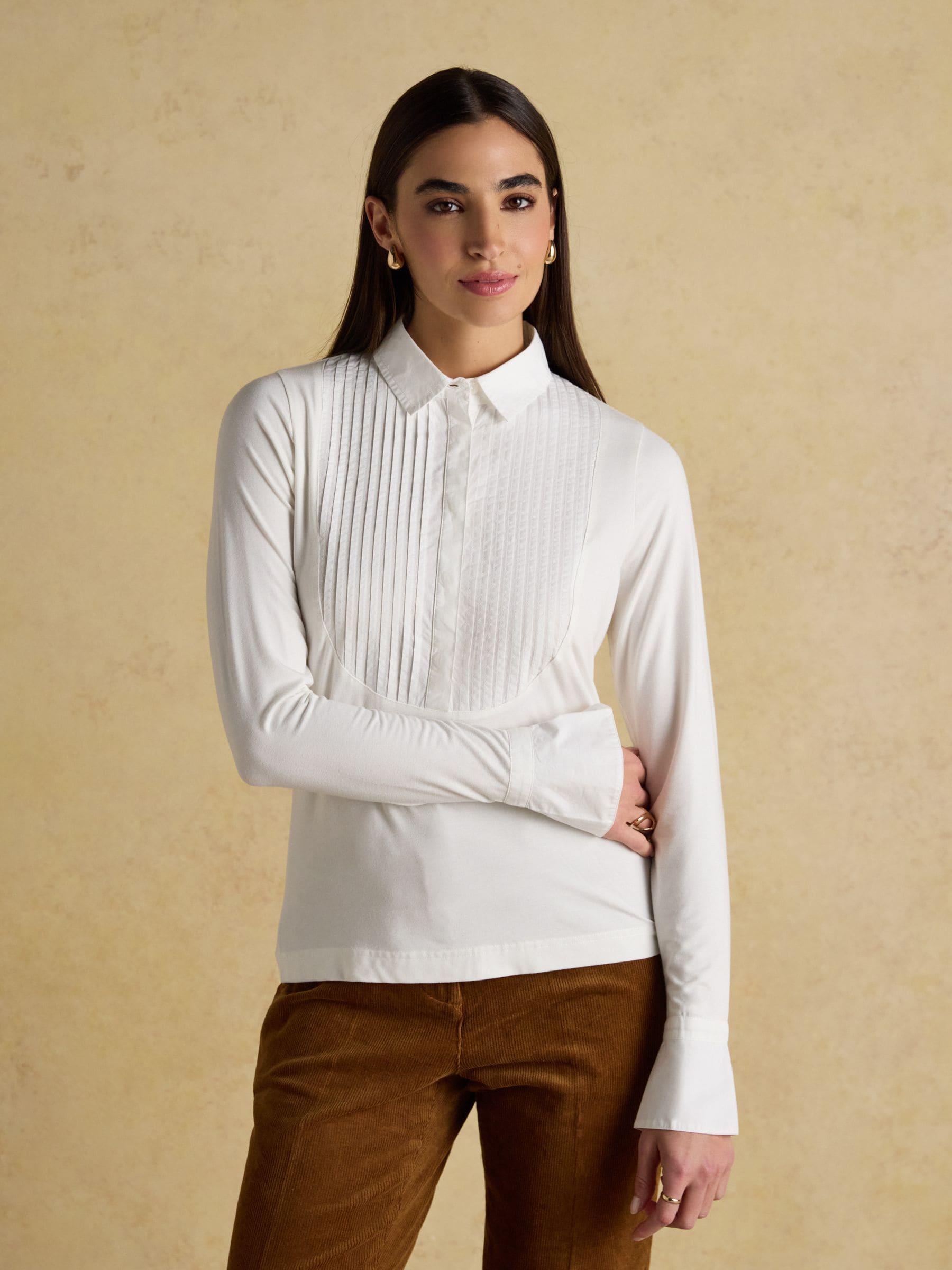 Joules Mila Long Sleeve Tuxedo Bib Shirt