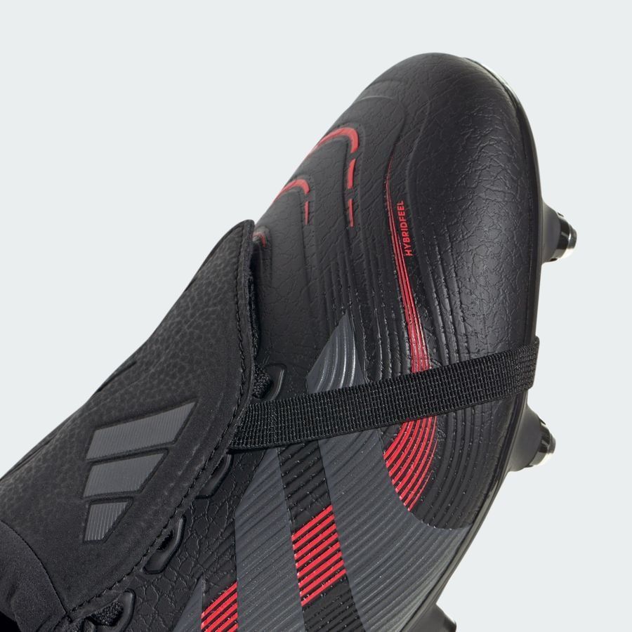 adidas Predator League Fold-over Tongue SG Stealth Victory - Noir/Gris/Lucid Red