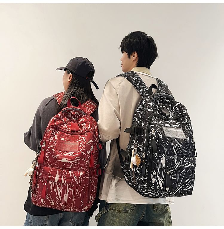 Hikuozy - Nylon rugzak met patroonprint