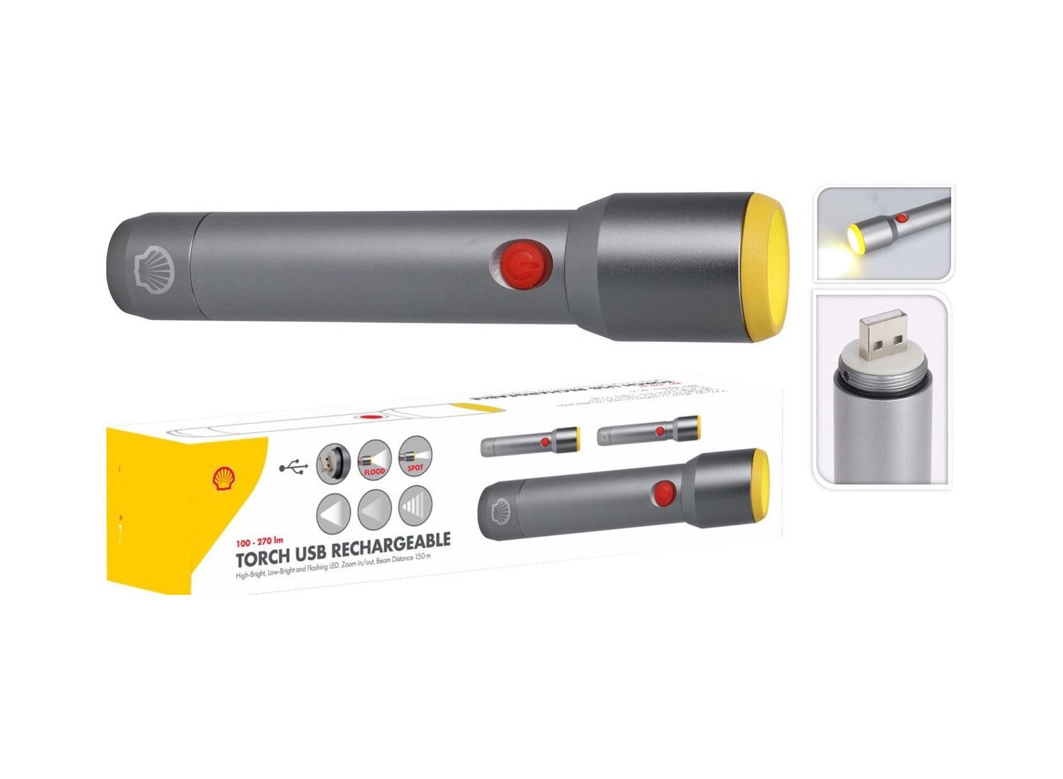 Shell Oplaadbare LED Zaklamp