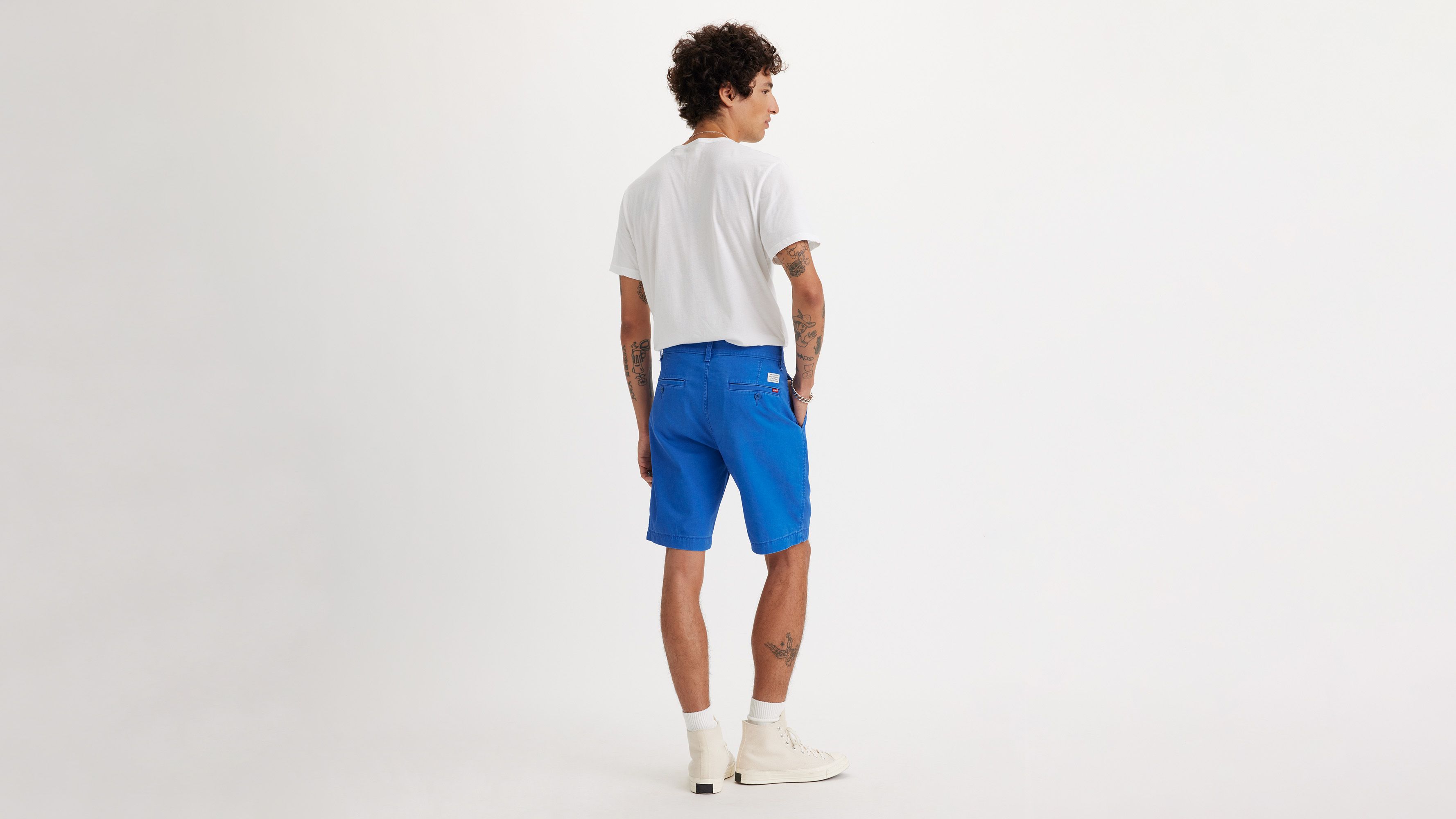 Short XX chino Standard fuselé - Beaucoup Blue Stretch Canvas - Bleu