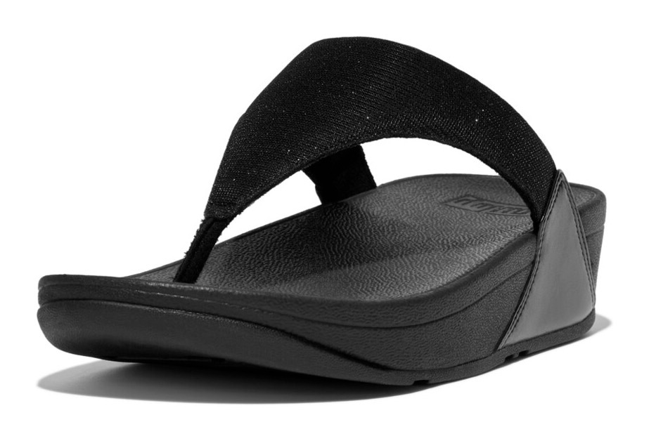 Fitflop Zehentrenner »LULU SHIMMERLUX TOE-POST SANDALS«  , Keilabsatz, Sommerschuh, Schlappen in schimmernder Optik