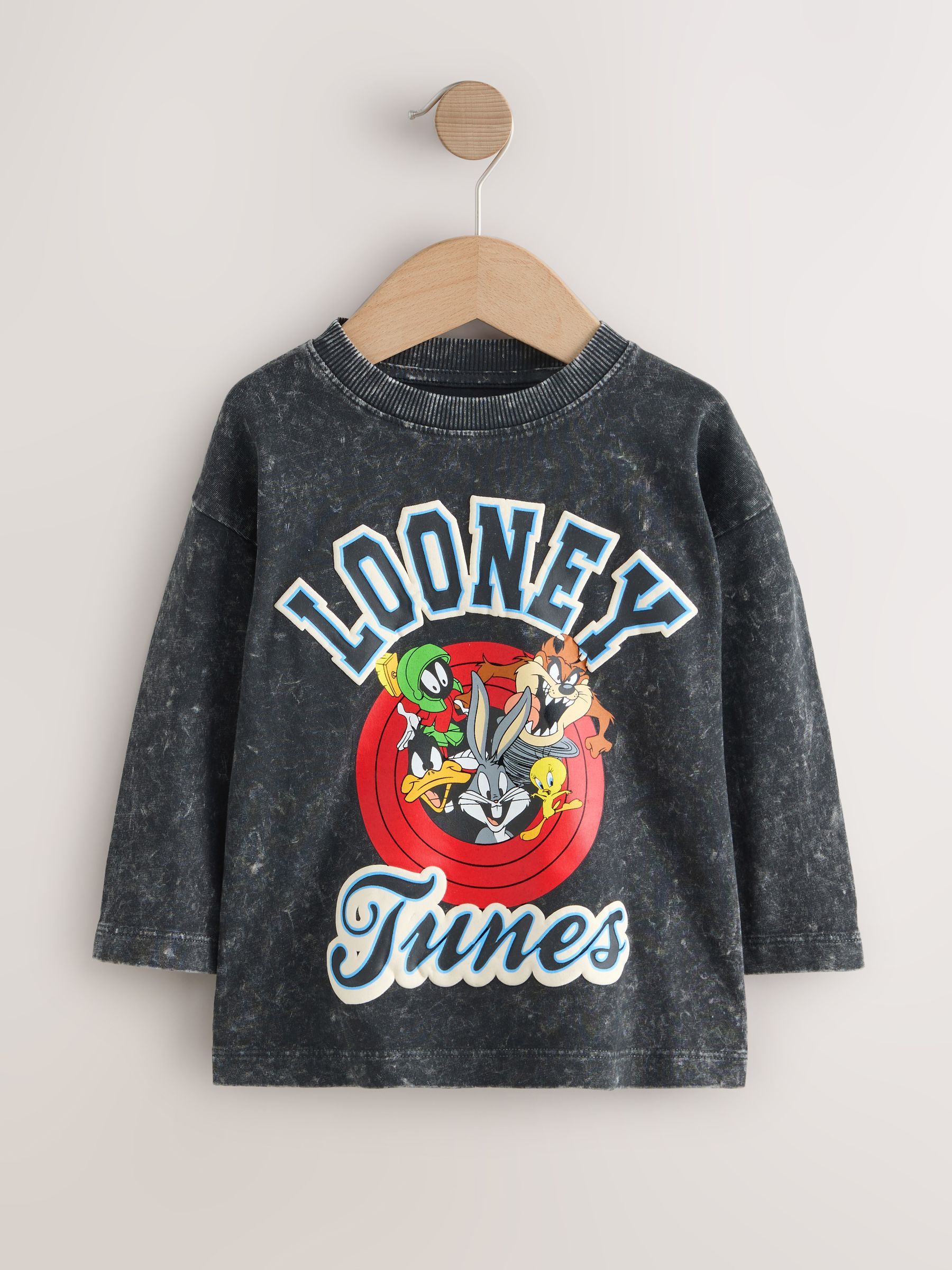 Antraciet - Looney Tunes T-shirt met lange mouwen (3mnd -8jr)