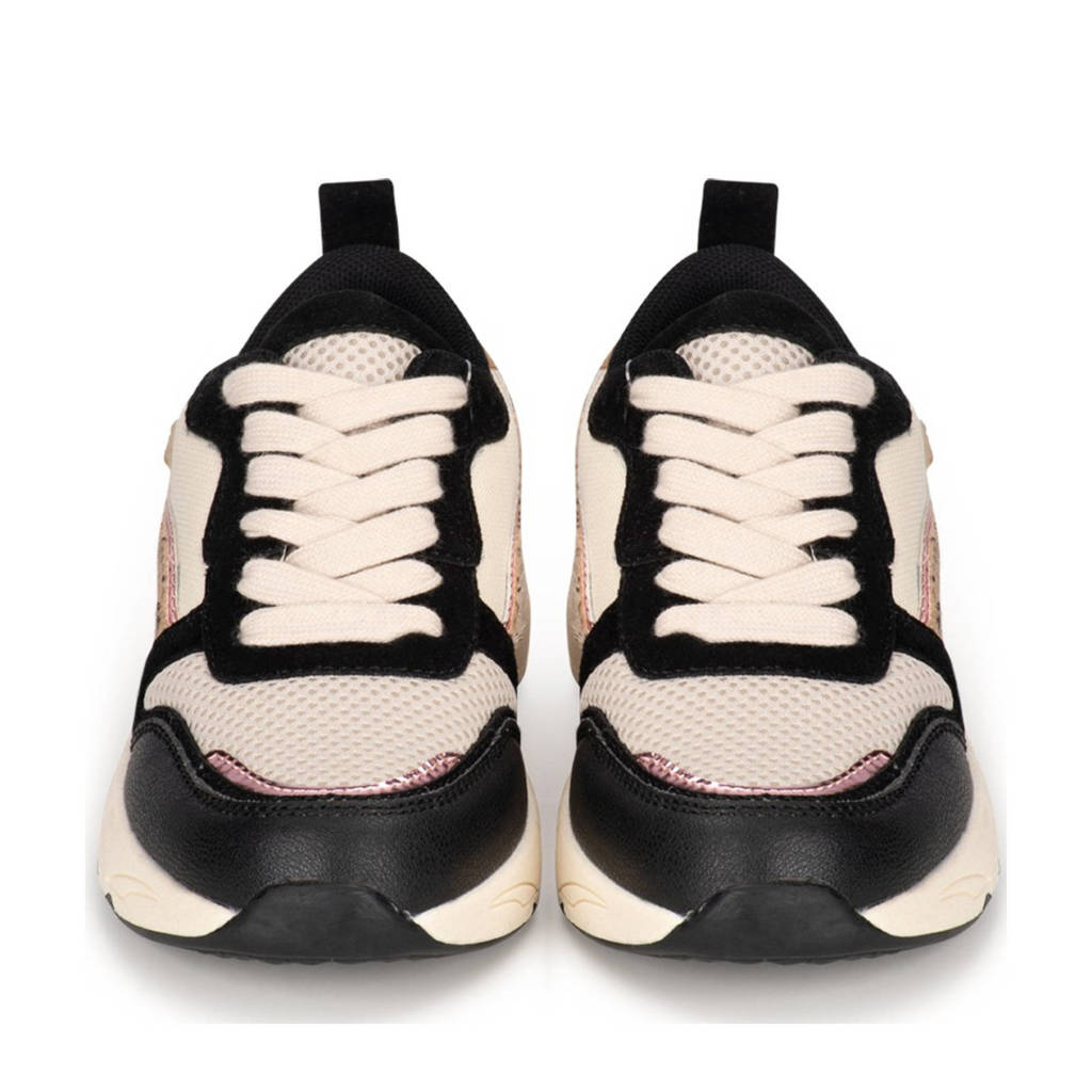 POSH by Poelman Carocel chunky sneakers zwart/beige