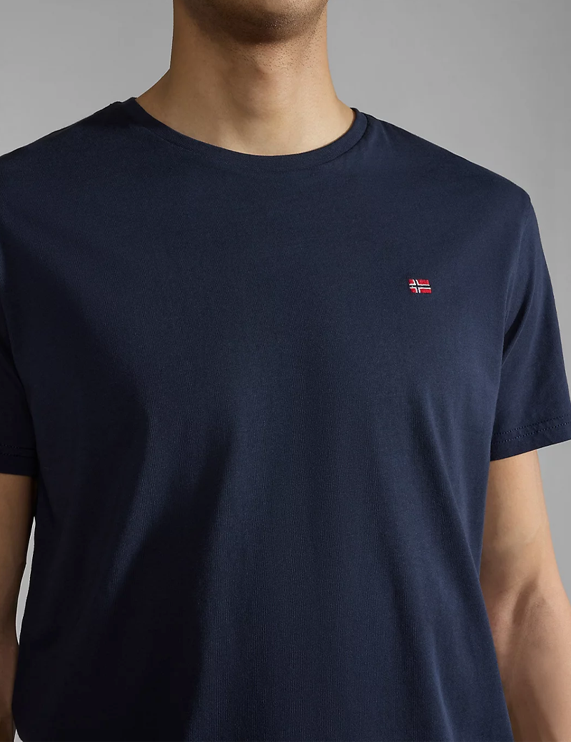 NAPAPIJRI T-SHIRT HOMME LOGO CŒUR SALIS MARINE