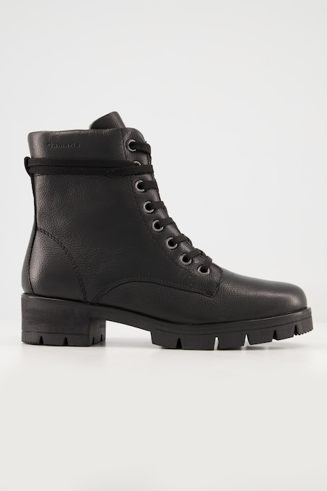 Tamaris Comfort Leder-Boots, Wechselfußbett, recycelt