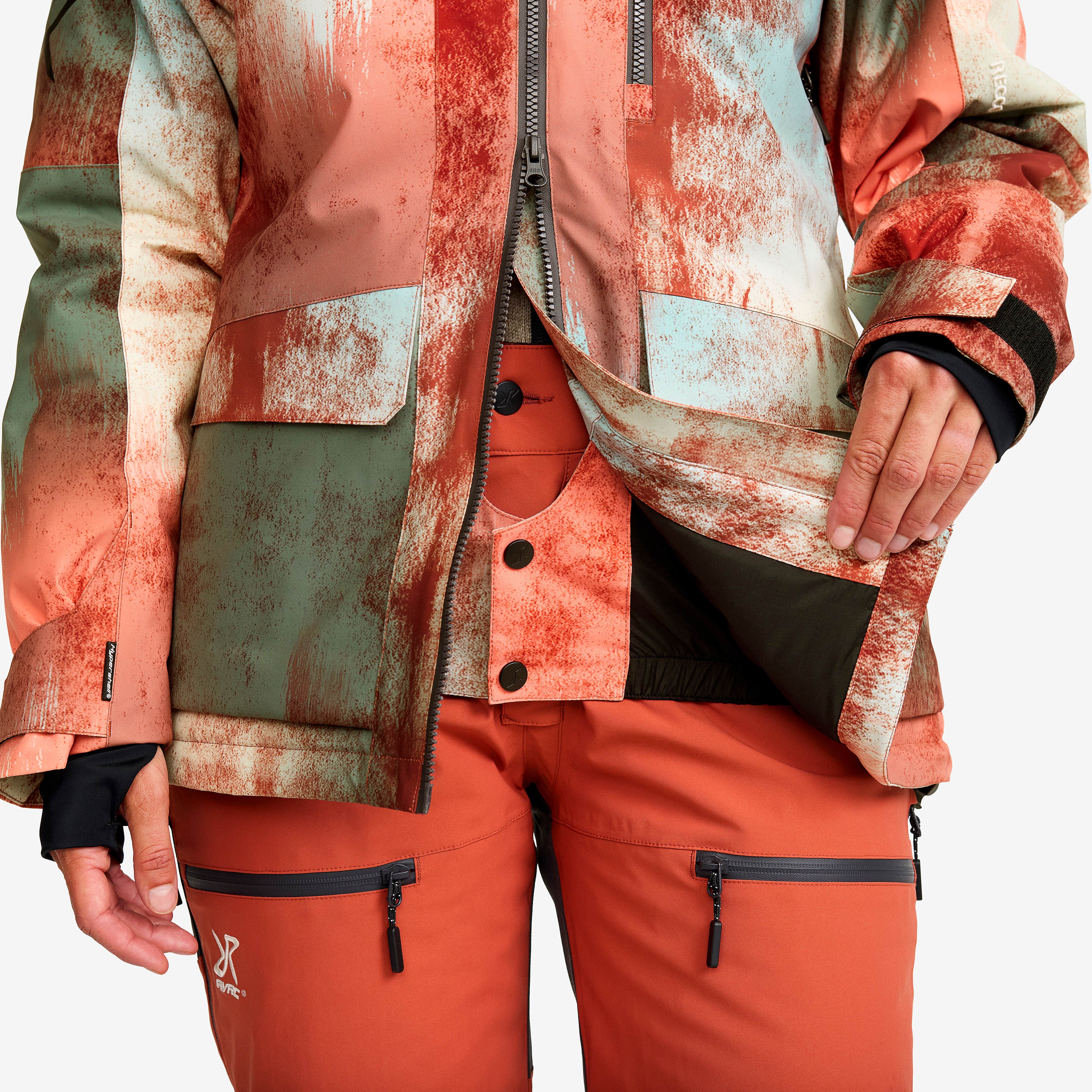 Halo 2L Insulated Ski Jacket Dame Bruschetta/Dusty Green