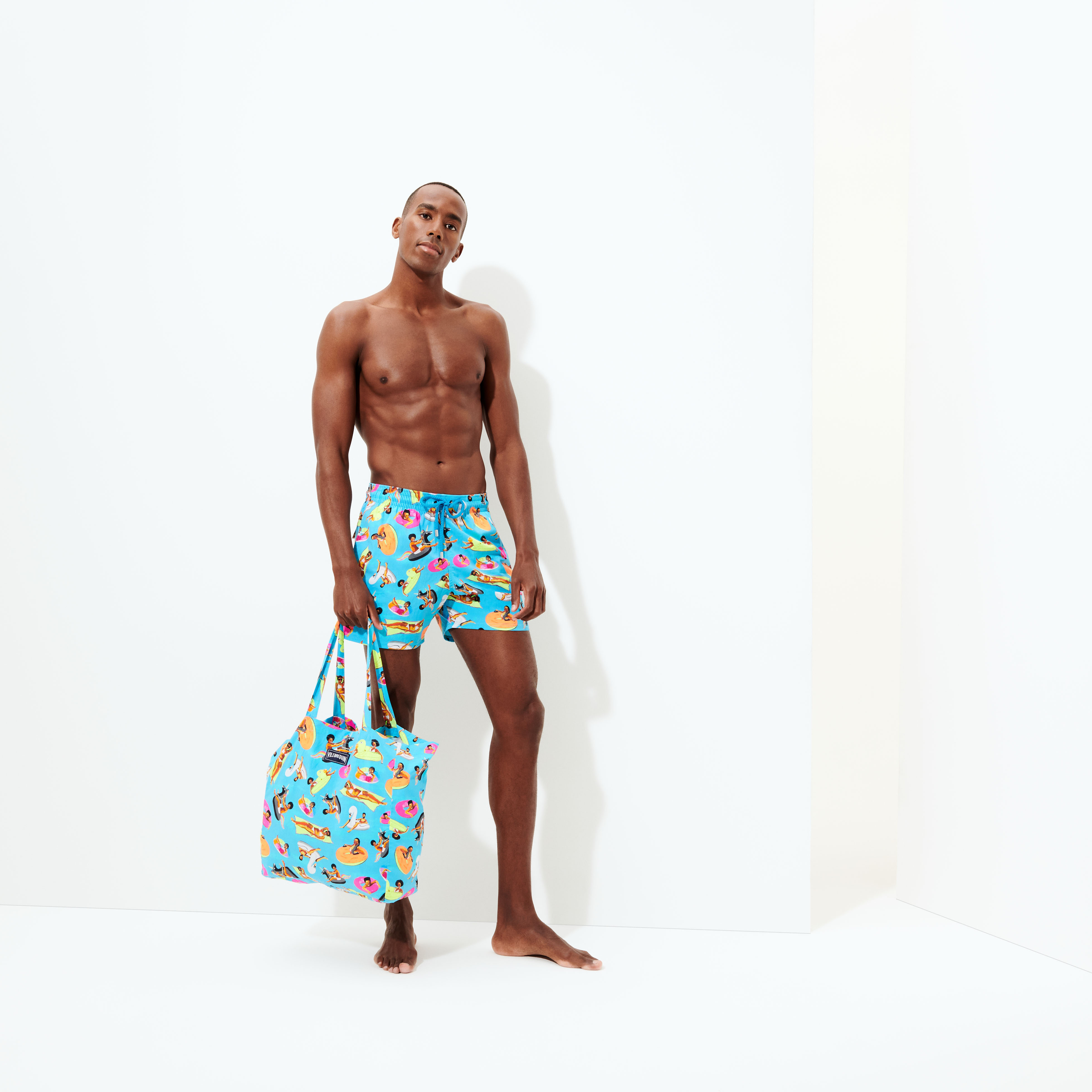 Maillot de Bain Court Stretch Homme - Derrick Adams x Vilebrequin