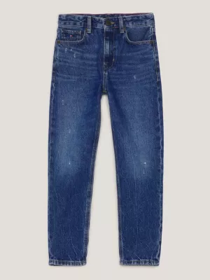 Jeans de arquivo desgastados