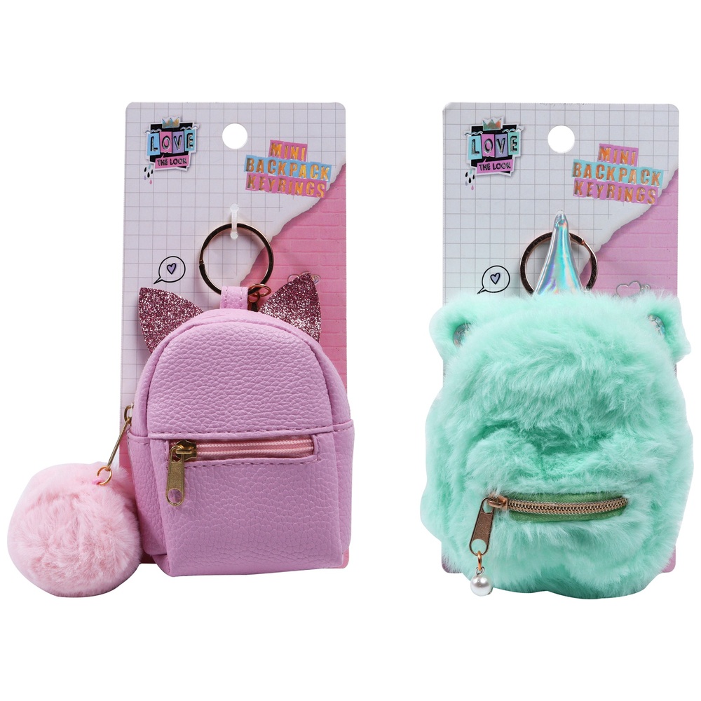 Ich liebe das Design Mini-Rucksack-Schlüsselanhänger-Sortiment