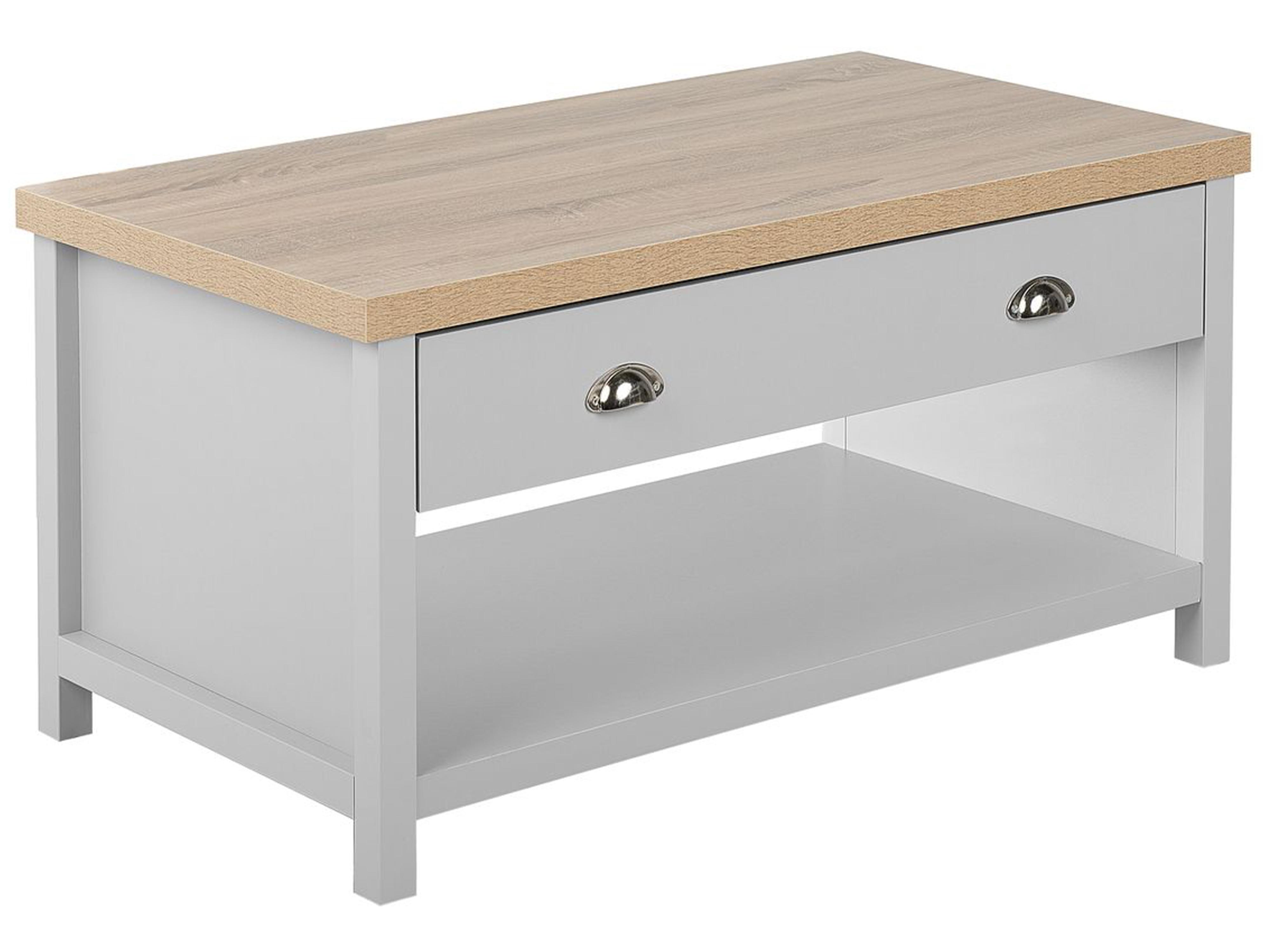 Salontafel CLIO Lichtgrijs met opbergruimte