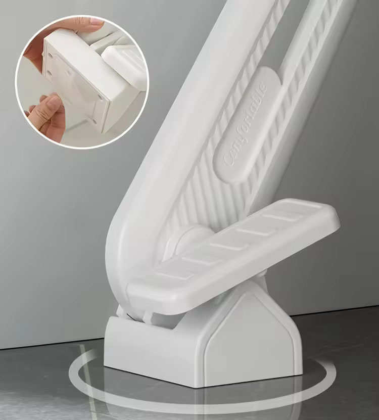 (54cm) Toiletten Deckel Lifter Hilfe Senioren WC Fusspedal Toilettensitz Heber - Weiss