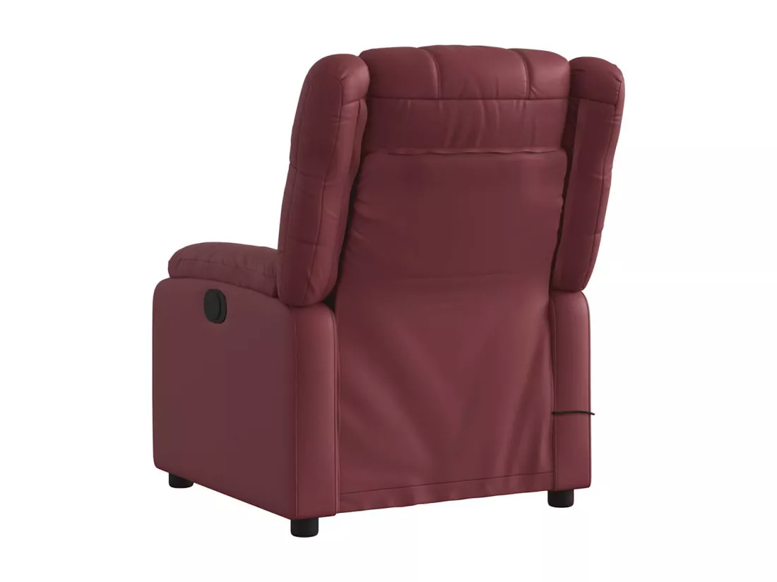 Fauteuil de massage inclinable Rouge bordeaux Similicuir