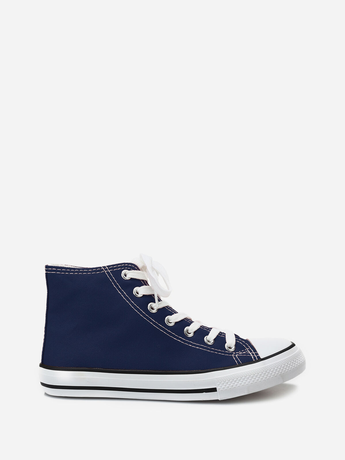 Tennis en toile à lacets- Bleu foncé