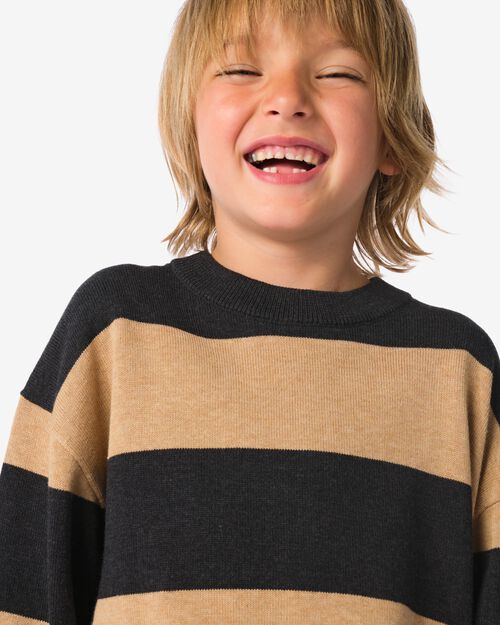pull rayé beige