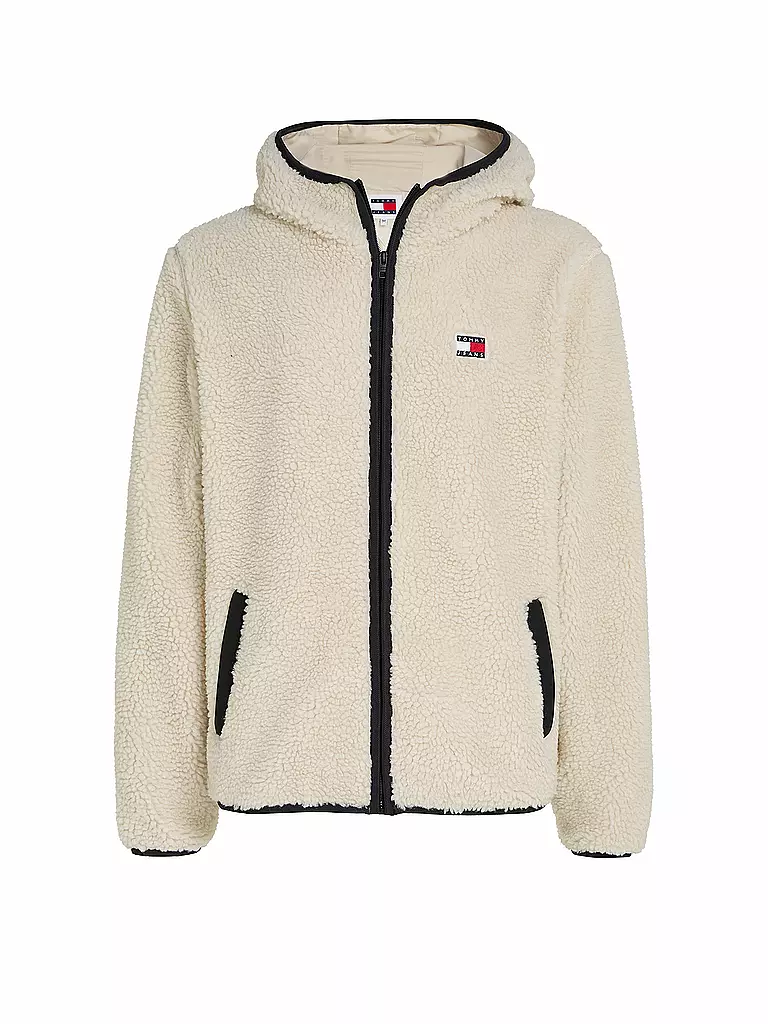 TOMMY JEANS Jacke in Felloptik beige