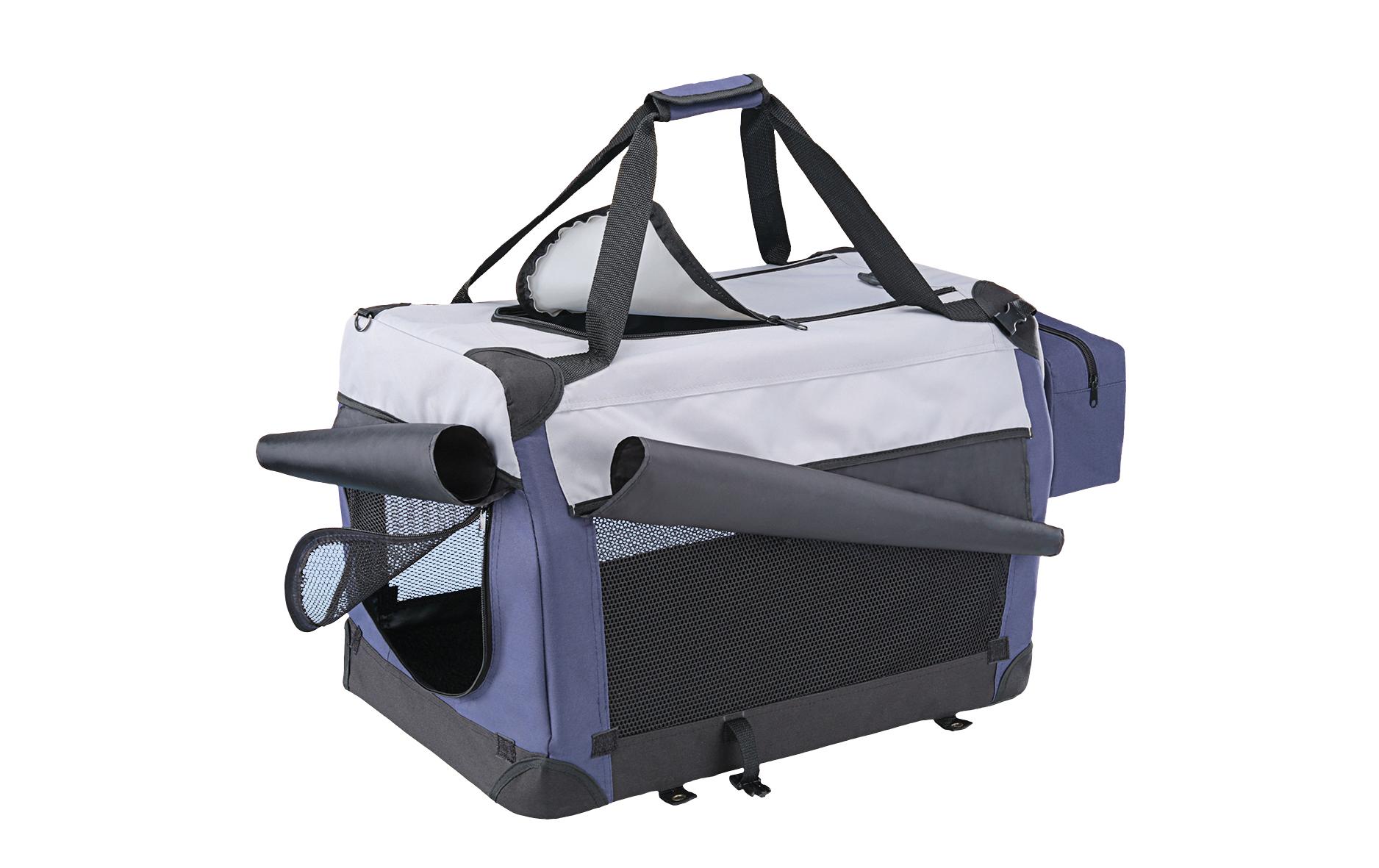 Tasche Traveller Plus S Blau / Grau, 50 x 35 x 35 cmPraktische Reisetasche für kleine Hunde oder Katzen