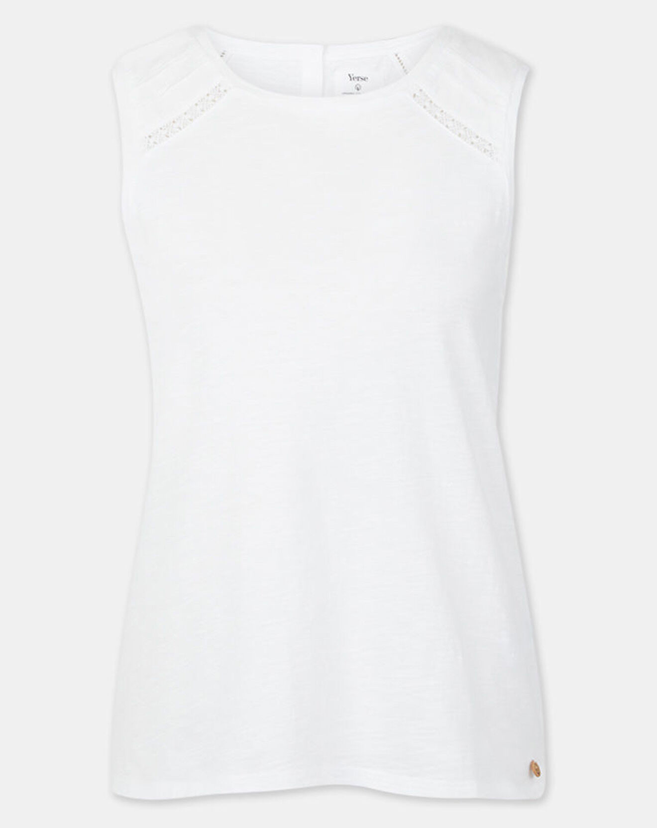 Yerse Top 100% Coton Bio Laurie blanc