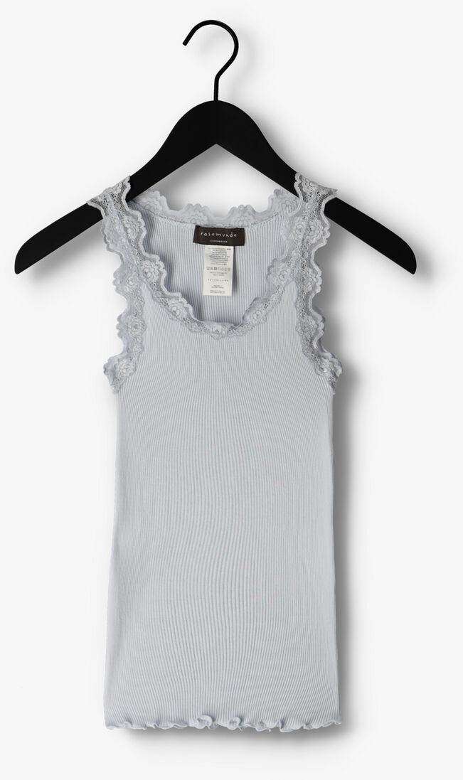 ROSEMUNDE lichtblauwe rosemunde top silk top w/ lace