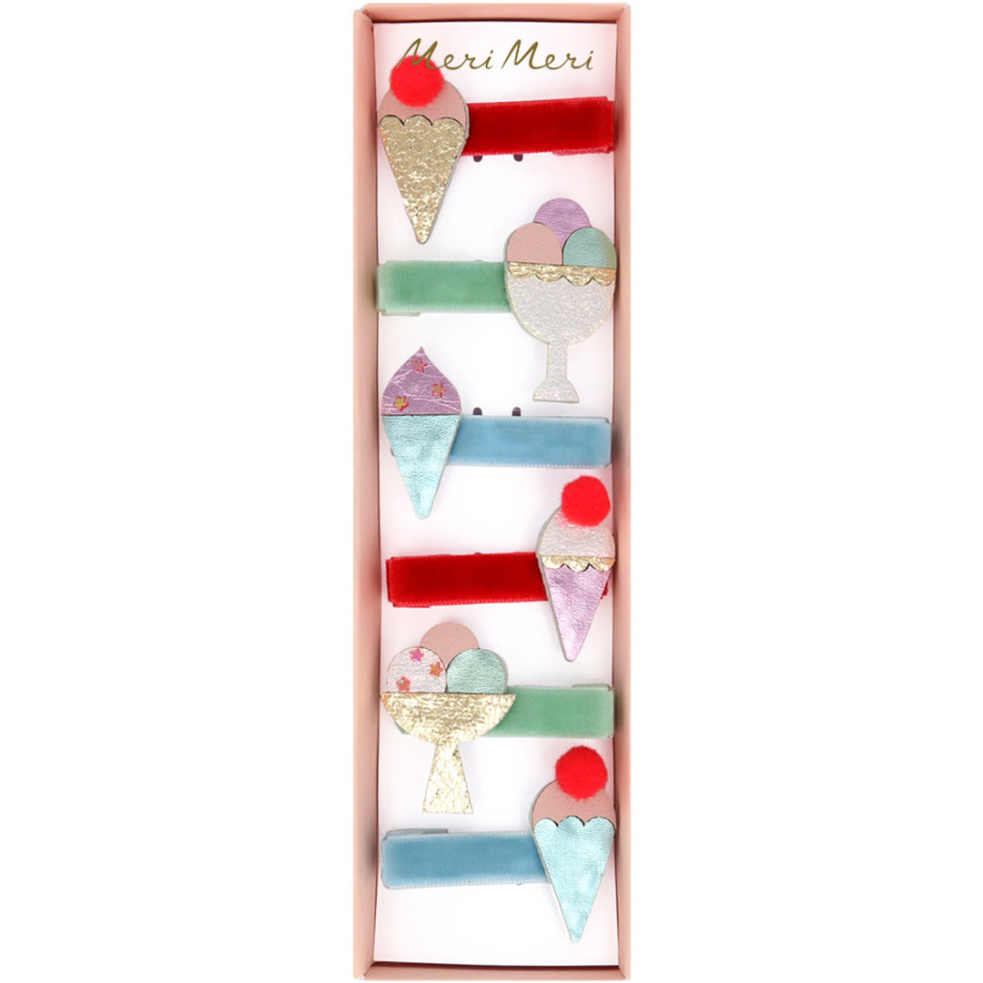 Meri meri haarclips ijsjes - 6st