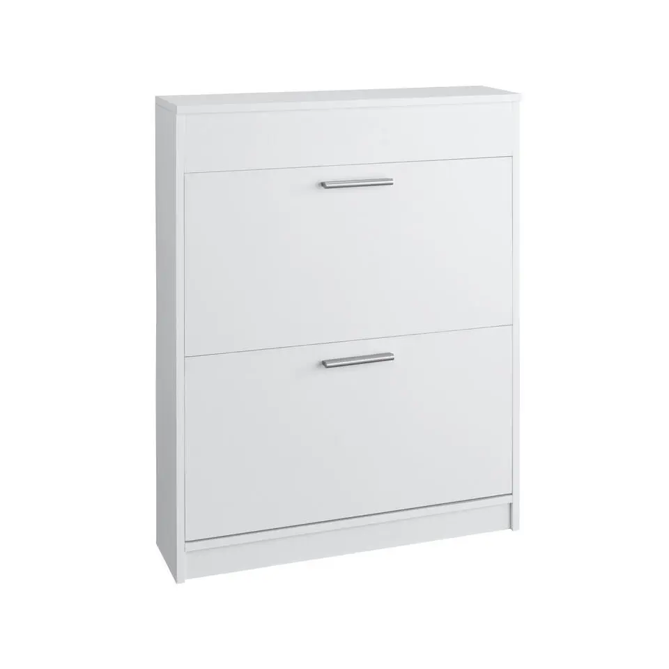 Bill - Schoenenkast met 2 kleppen in wit