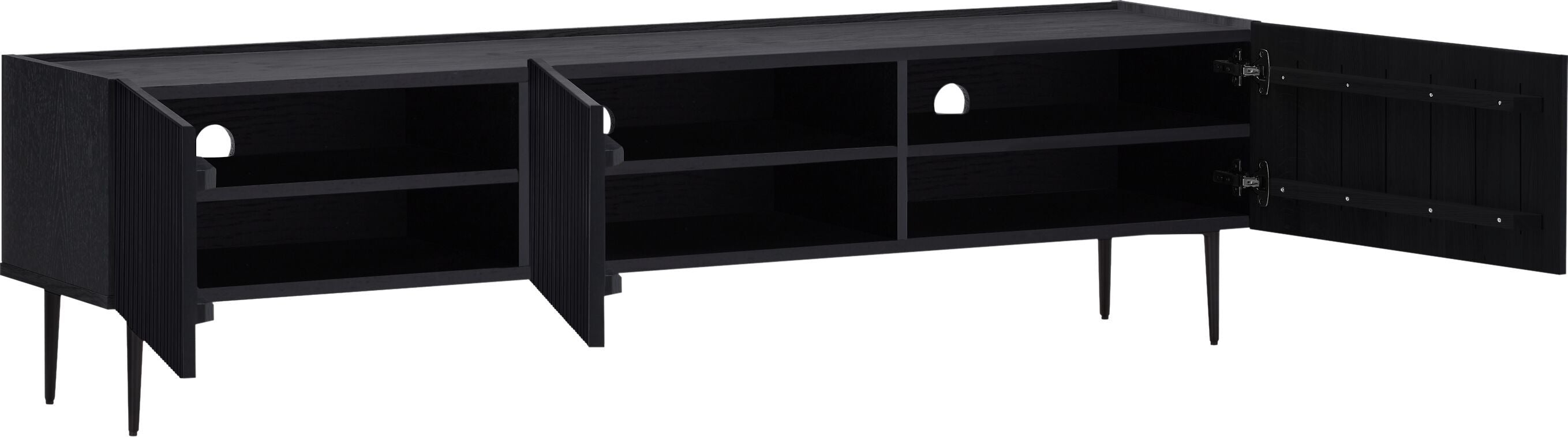 ILVI Lowboard - Schwarz / B: 180.0 cm x T: 40.0 cm x H: 47.3 cm