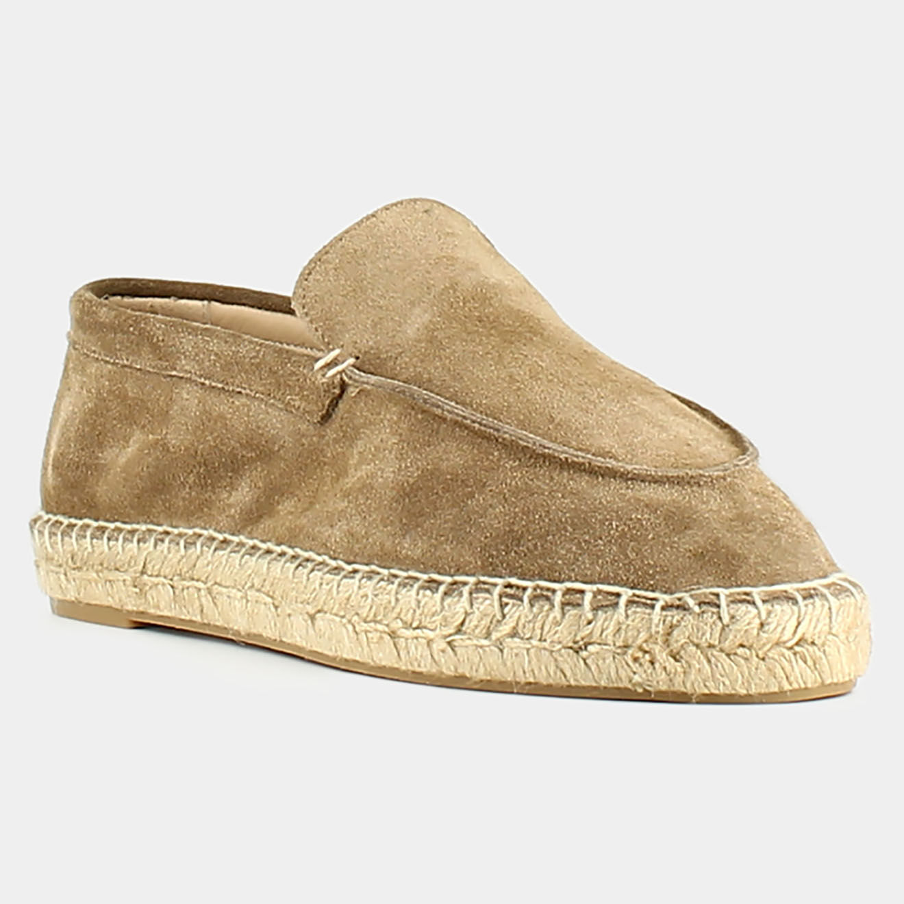 Jonak Espadrilles en Velours de Cuir Matthew taupe