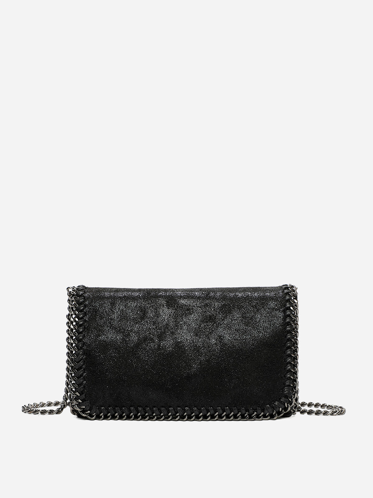 Pochette texturée à maillons- Noir