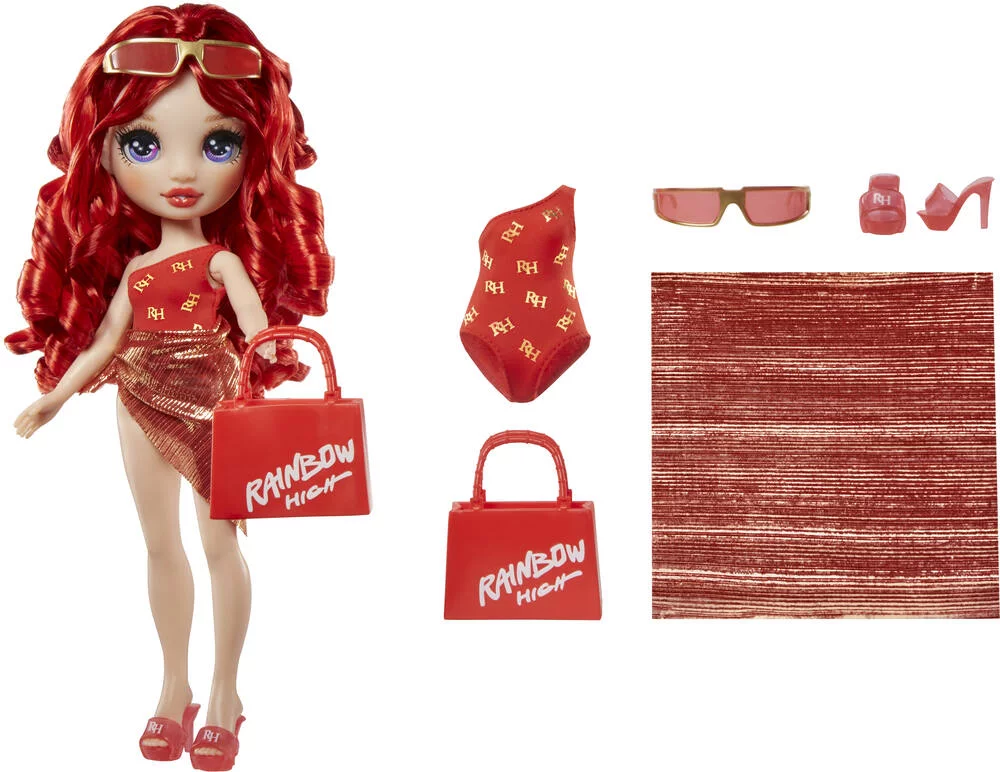 RAINBOW HIGH SWIM ET STYLE POUPEE MANNEQUIN 27CM - RUBY ROUGE