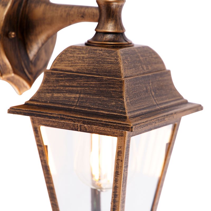 Buiten wandlamp antiek goud IP44 - Capital