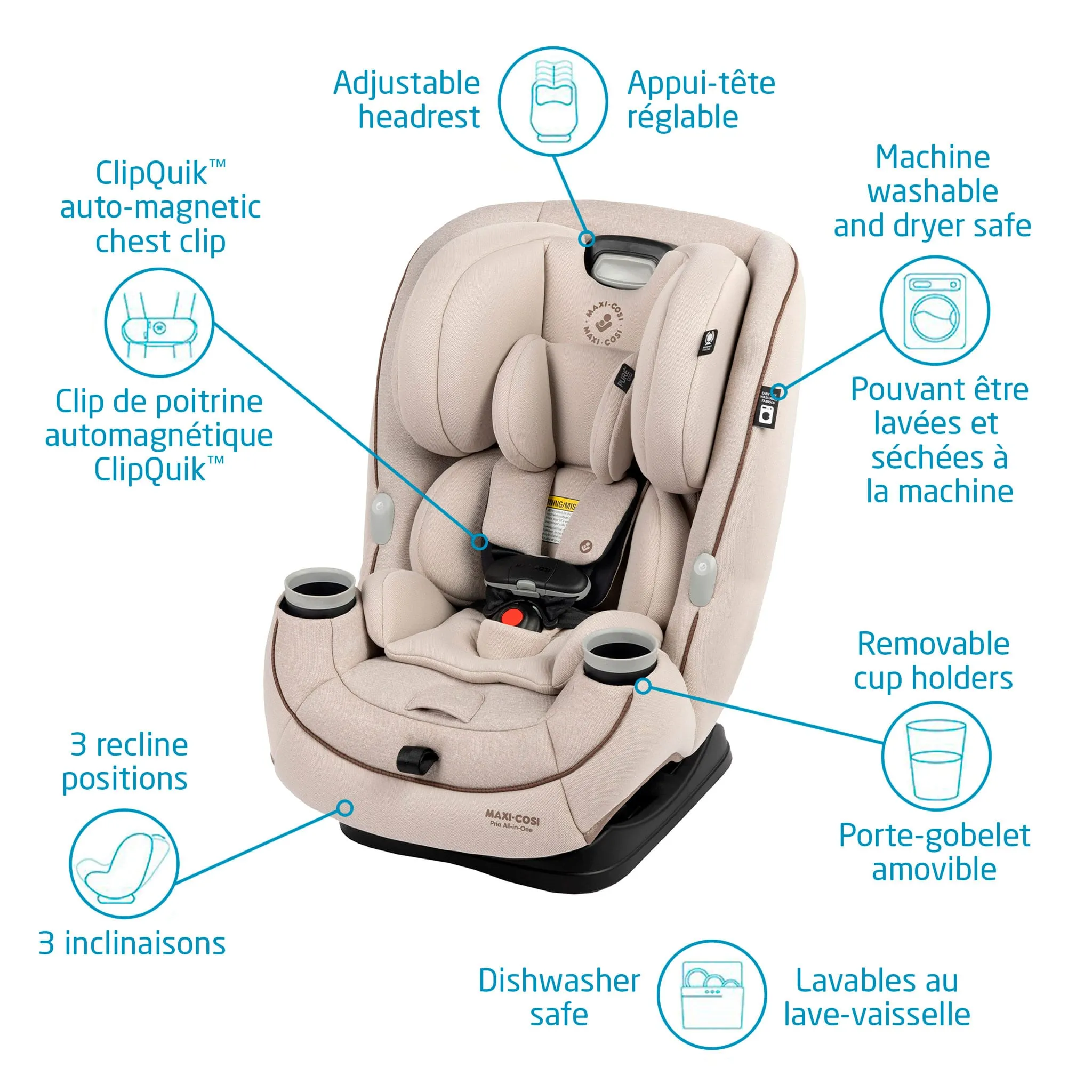 Maxi-cosi Siège d'Auto Pria All-in-one 4-100lb - Desert Wonder