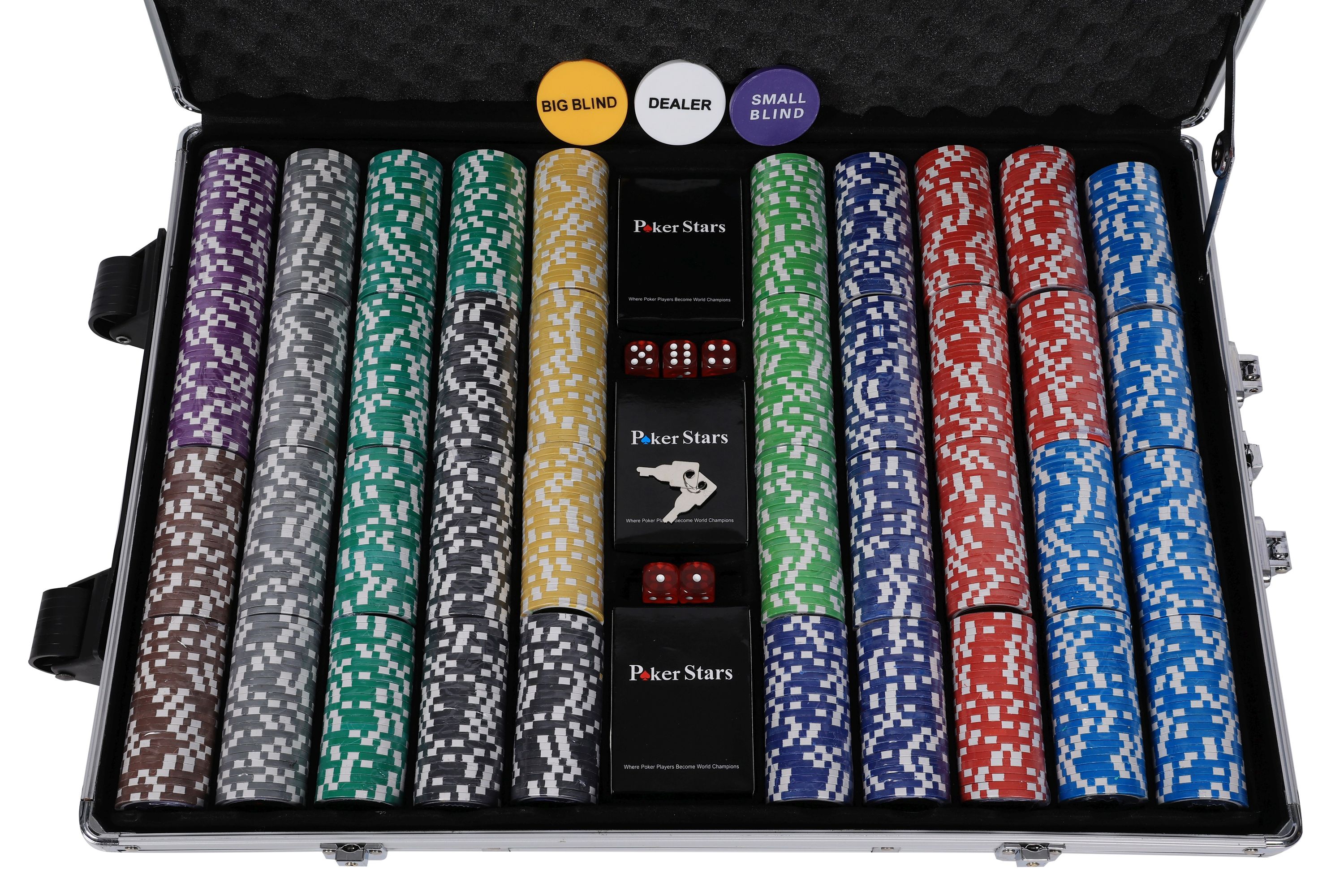 Profi Pokerkoffer mit 1000 Chips